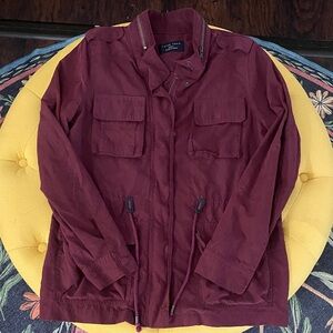 LAST CHANCE! Love Tree Burgundy Military Field Jacket
